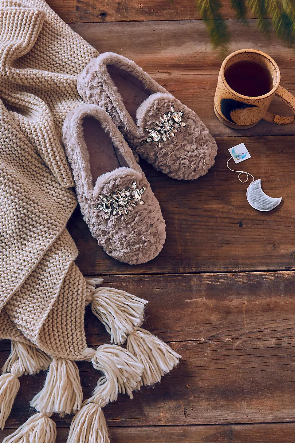 Free People Slumber Party Loafer Slippers- Vanilla Latte