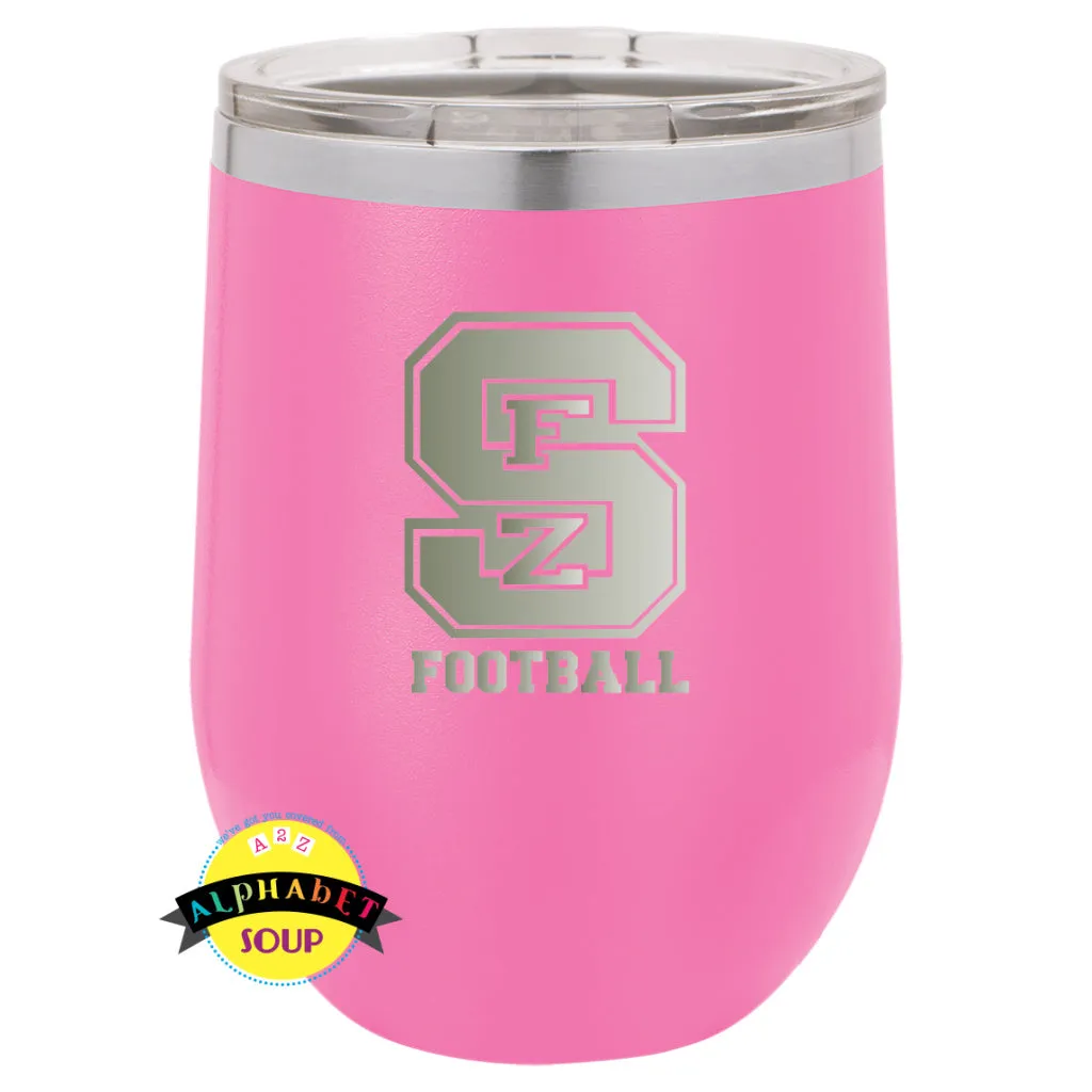 FZS Jr Bulldogs Football Stainless Etched Stemless Tumbler