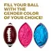 Gender Reveal Football Kit (1 Football 68"   Pink Powder   Blue Powder) Football