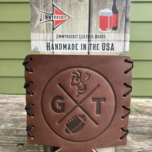 Georgia Tech Football Leather Koozie