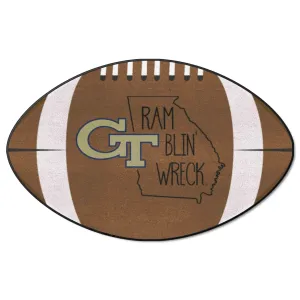 Georgia Tech Yellow Jackets Southern Style Football Rug - 20.5in. x 32.5in.