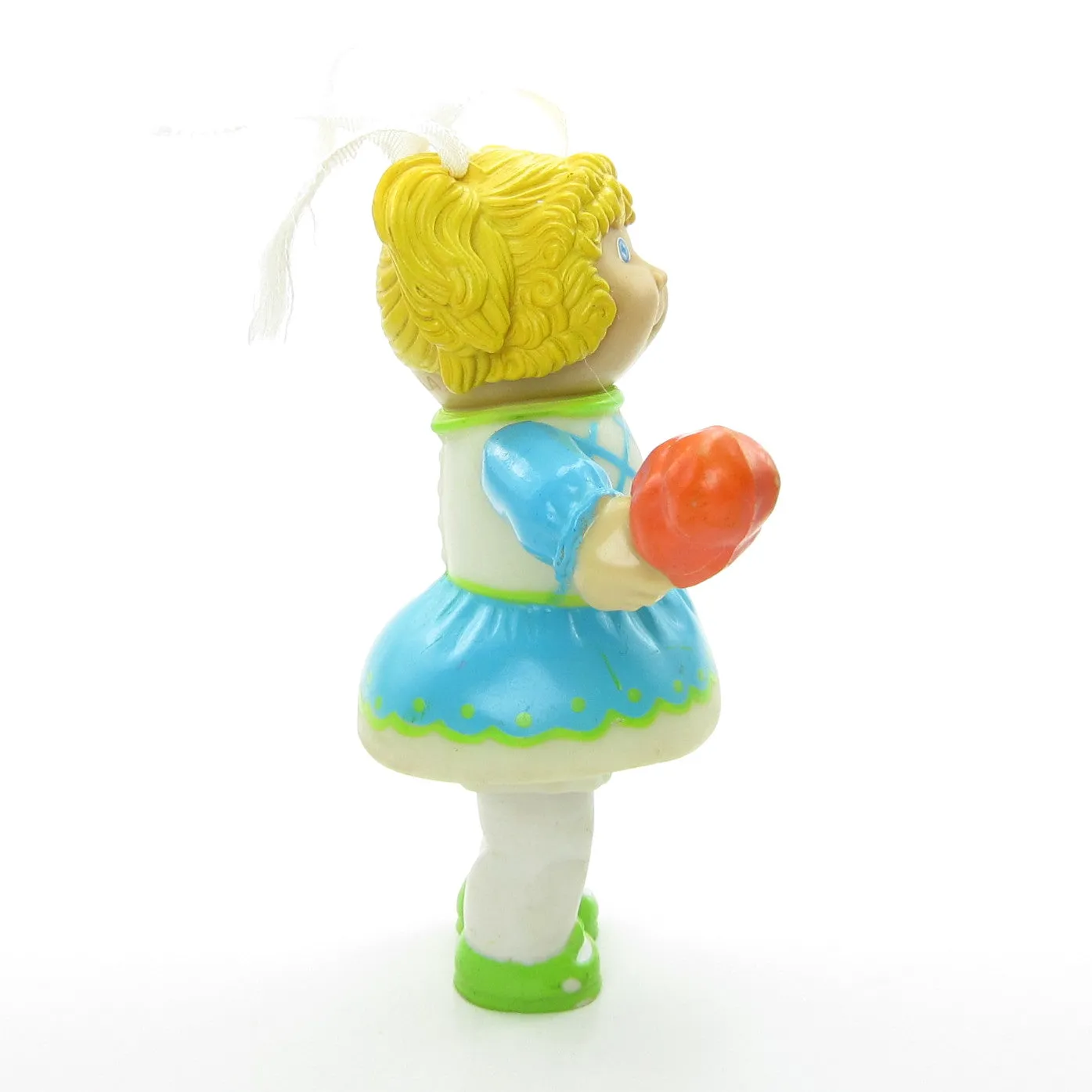 Girl with Blonde Pigtails & Blue Dress Ice Cream Cone Vintage Cabbage Patch Kids Poseable Figure