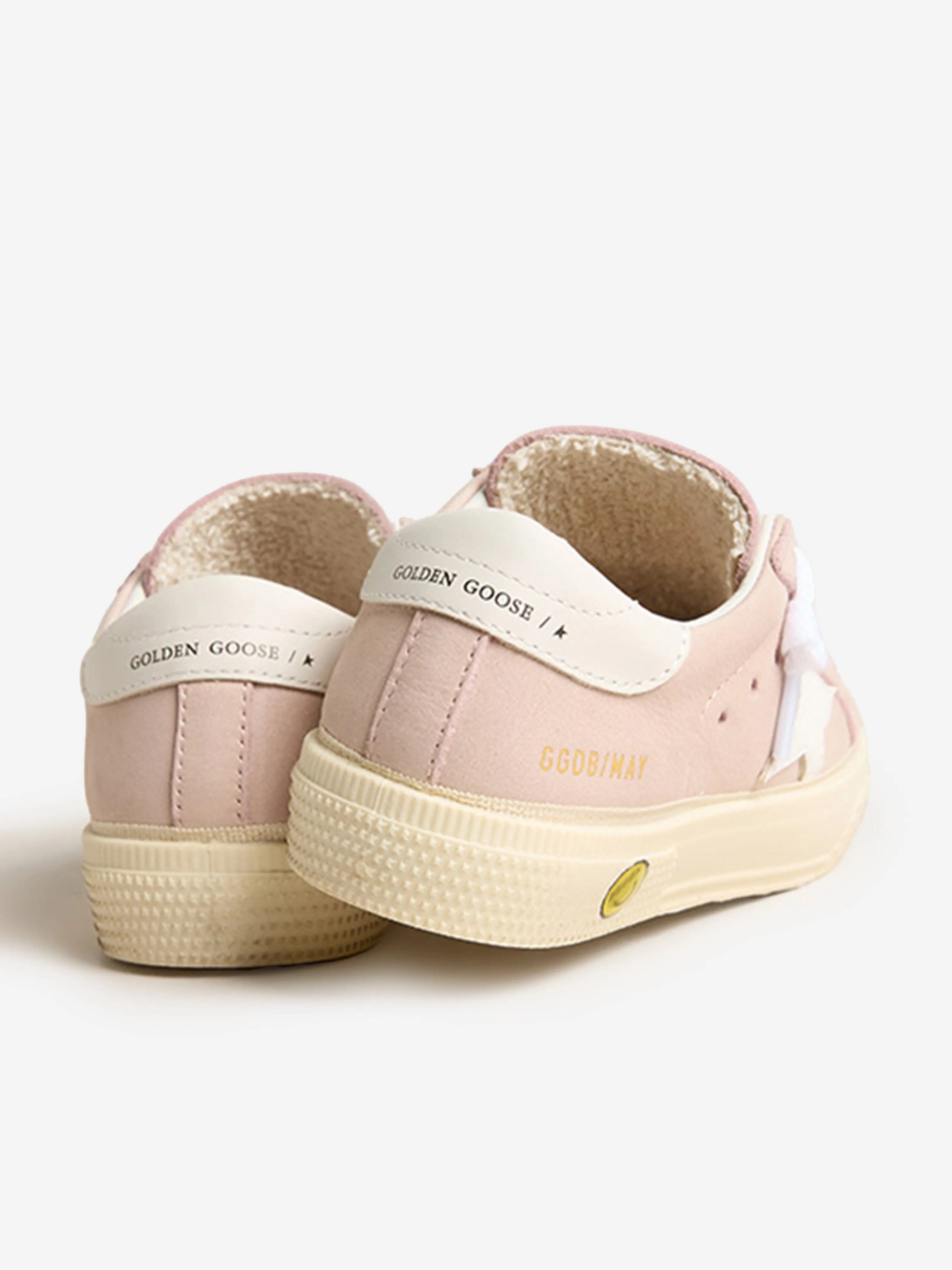 Golden Goose Girls Leather Star May Trainers in Pink