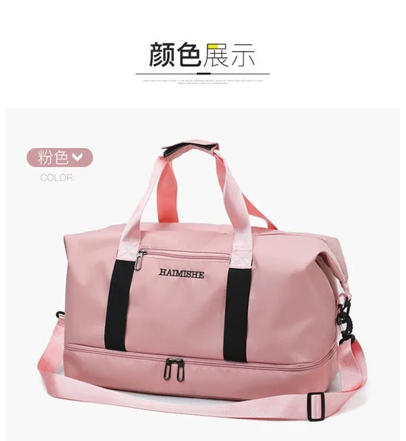 Gym Bag Pearlescent for Women With Shoes Pocket