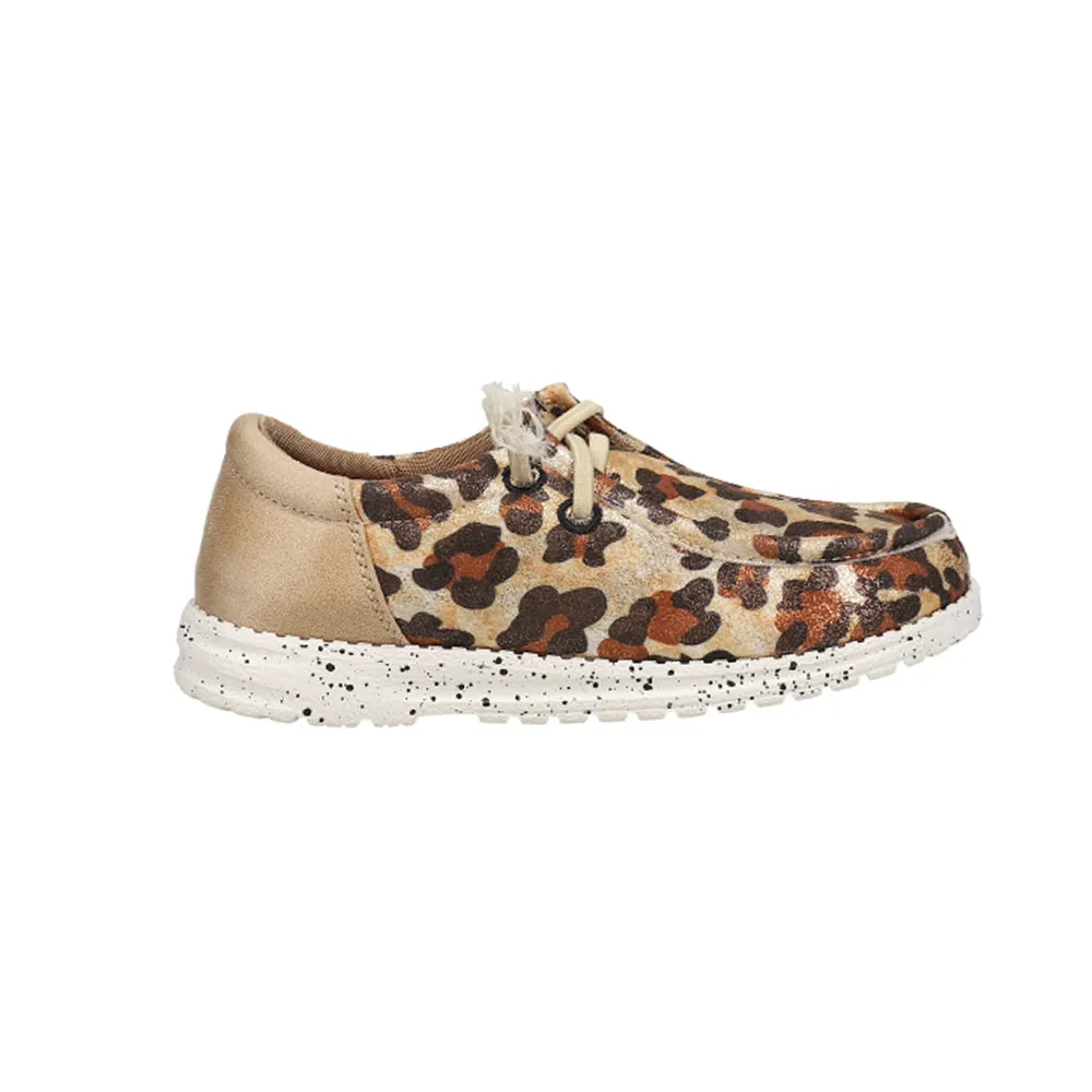 Hang Loose Leopard Slip On Flats (Little Kid)