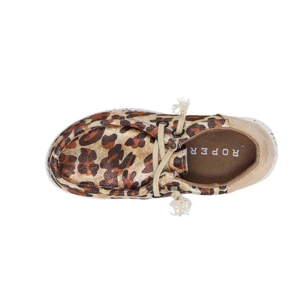 Hang Loose Leopard Slip On Flats (Little Kid)