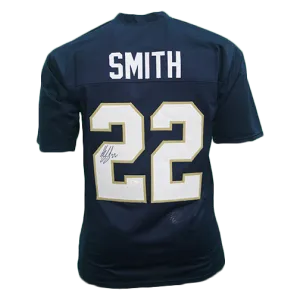 Harrison Smith Notre Dame Autographed Football Jersey Blue (JSA)