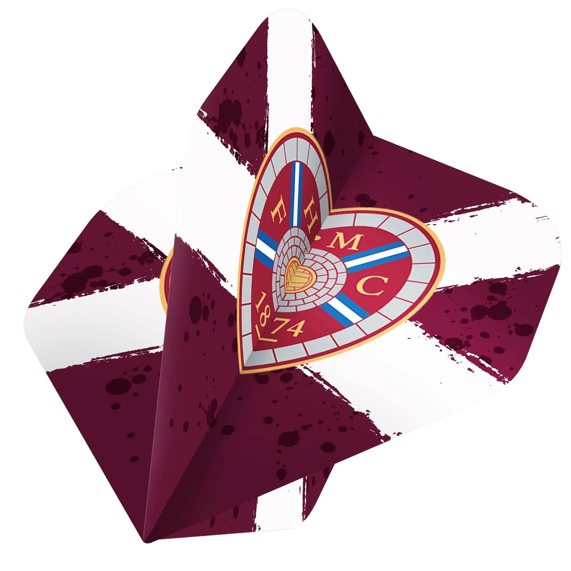 Heart of Midlothian FC - Official Licensed - Hearts - Dart Flights - No2 - Std - F2 - Saltire Crest