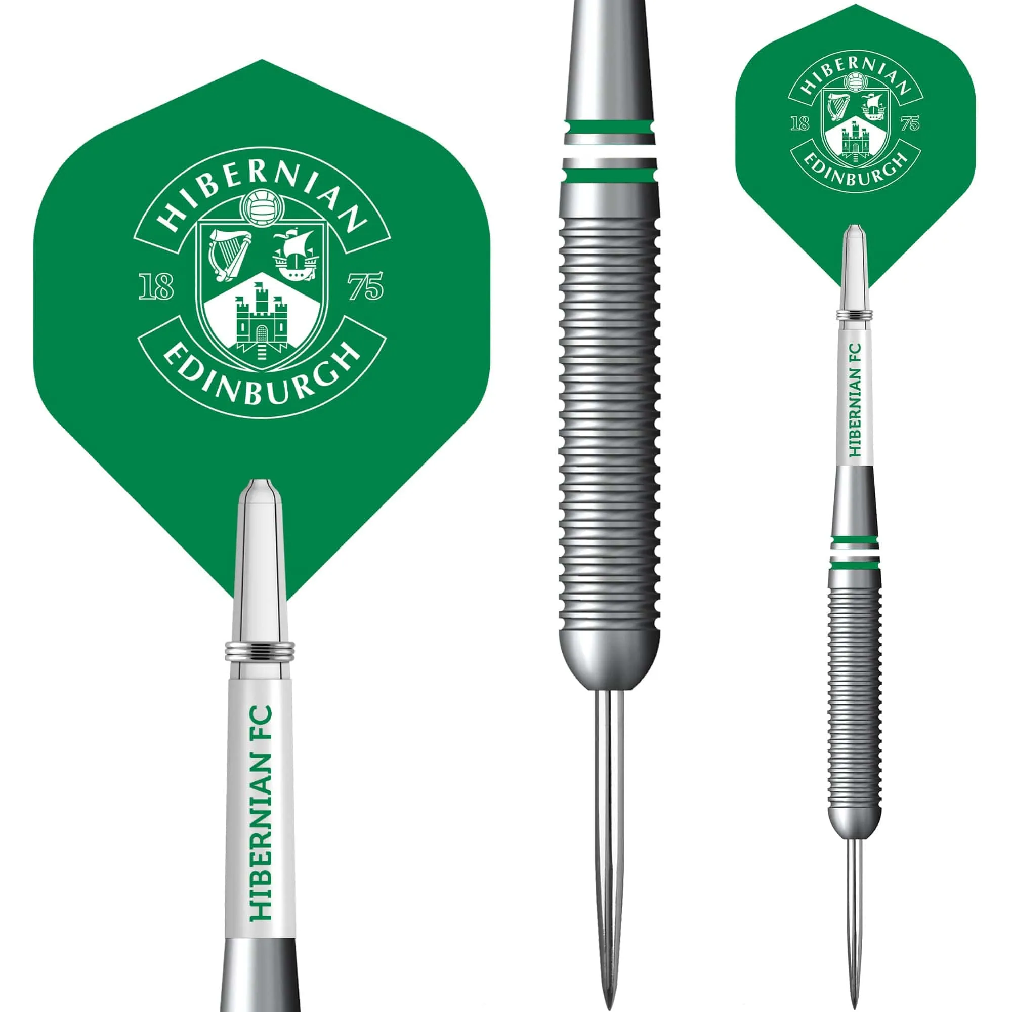 Hibernian FC - Official Licensed - Steel Tip Darts - Brass - 22g