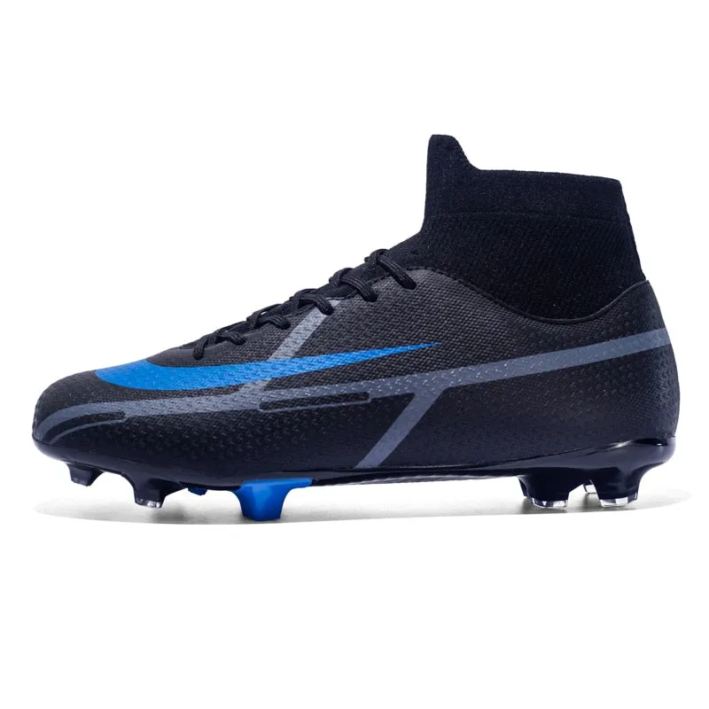 High Ankle Men Soccer Shoes Anti-Slip TF/FG Football Boots Professional  Training Footwear Outdoor Grass Cleats Sneakers