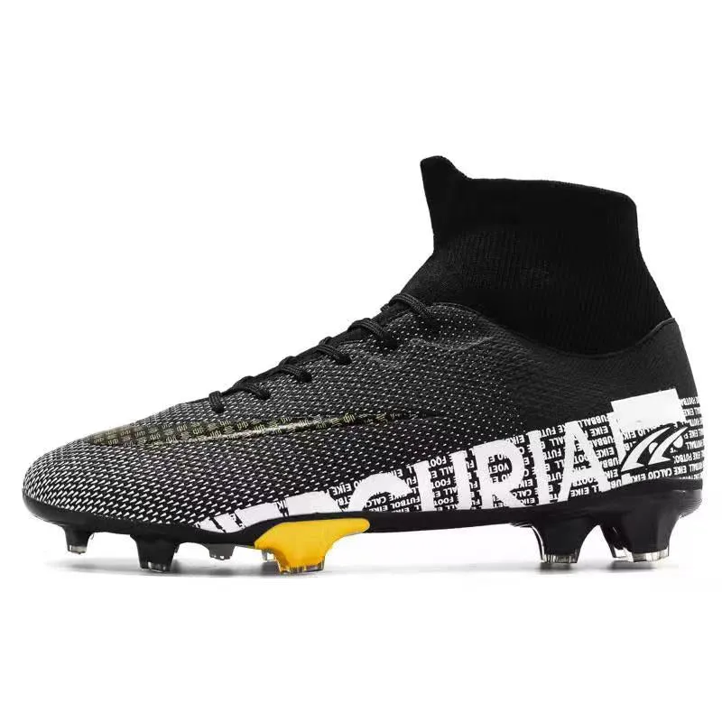 High Ankle Men Soccer Shoes Anti-Slip TF/FG Football Boots Professional  Training Footwear Outdoor Grass Cleats Sneakers