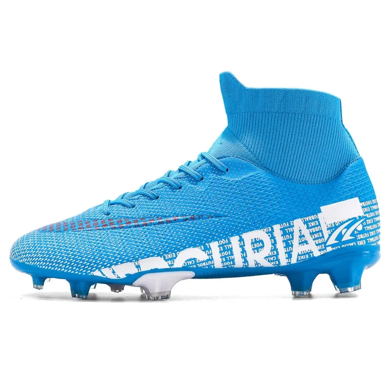 High Ankle Men Soccer Shoes Anti-Slip TF/FG Football Boots Professional  Training Footwear Outdoor Grass Cleats Sneakers