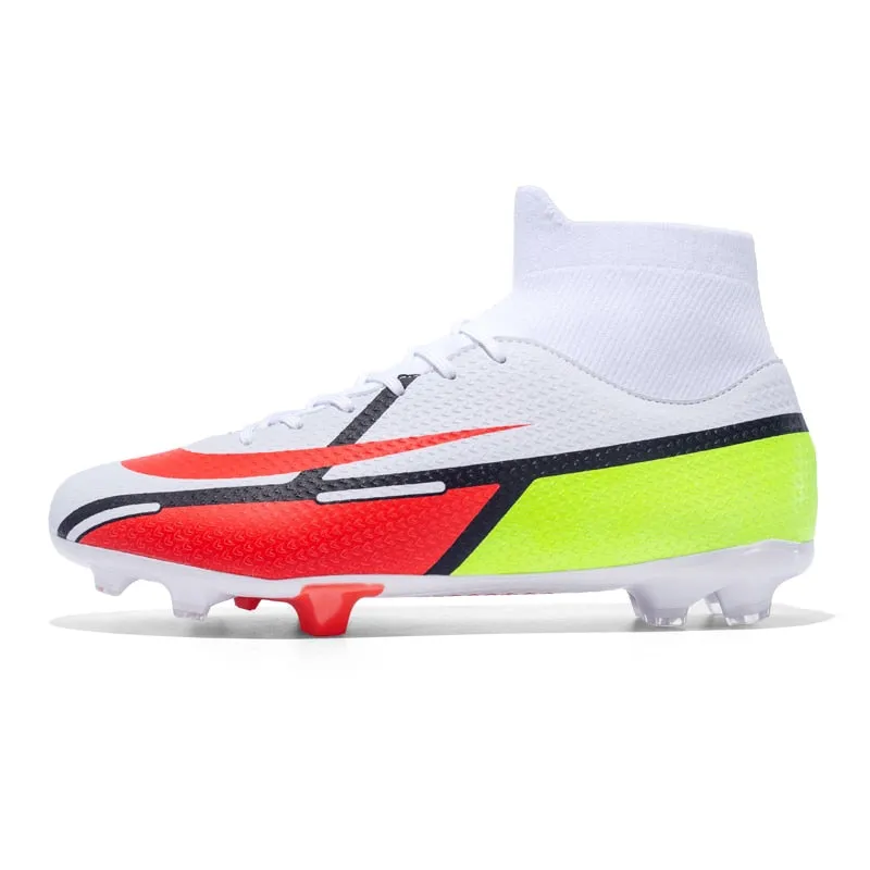 High Ankle Men Soccer Shoes Anti-Slip TF/FG Football Boots Professional  Training Footwear Outdoor Grass Cleats Sneakers