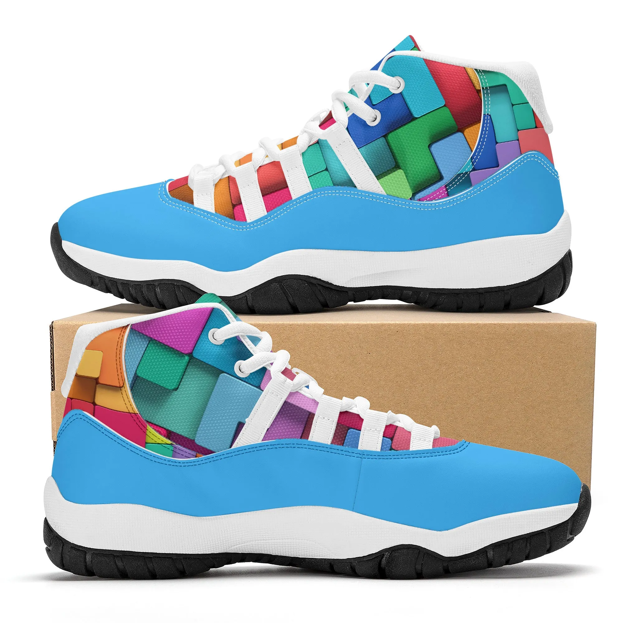 High Top Air Retro Sneakers - Light Blue