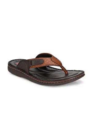 HITZMS_4106 Men's Tan Synthetic Daily Wear Open Slipper