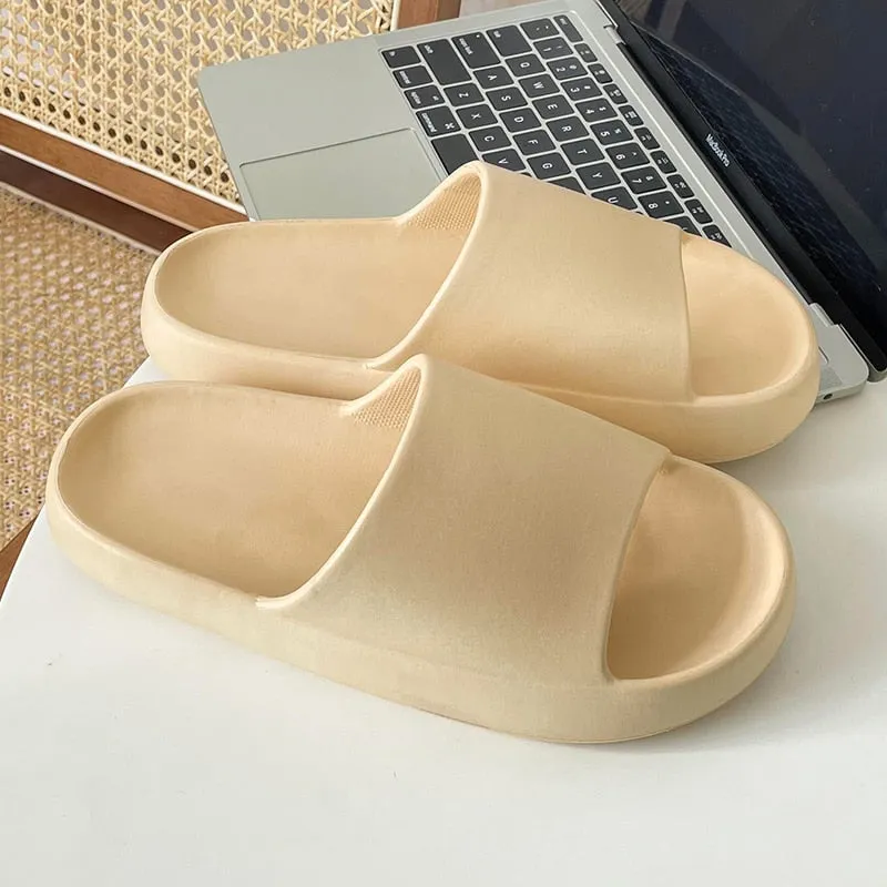 Hnzxzm Slippers Men Summer Beach Home Soft Ladies Platform Sandals Leisure Women Anti-slip 2022 Indoor Bathroom  Shoes