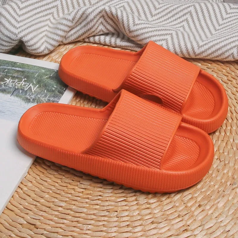 Hnzxzm Women Indoor Bathroom Platform Slippers Summer Beach Eva Soft Sole Slide Sandals Leisure Men Ladies Anti-slip Shoes