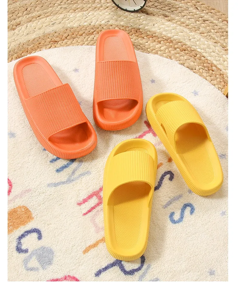 Hnzxzm Women Indoor Bathroom Platform Slippers Summer Beach Eva Soft Sole Slide Sandals Leisure Men Ladies Anti-slip Shoes