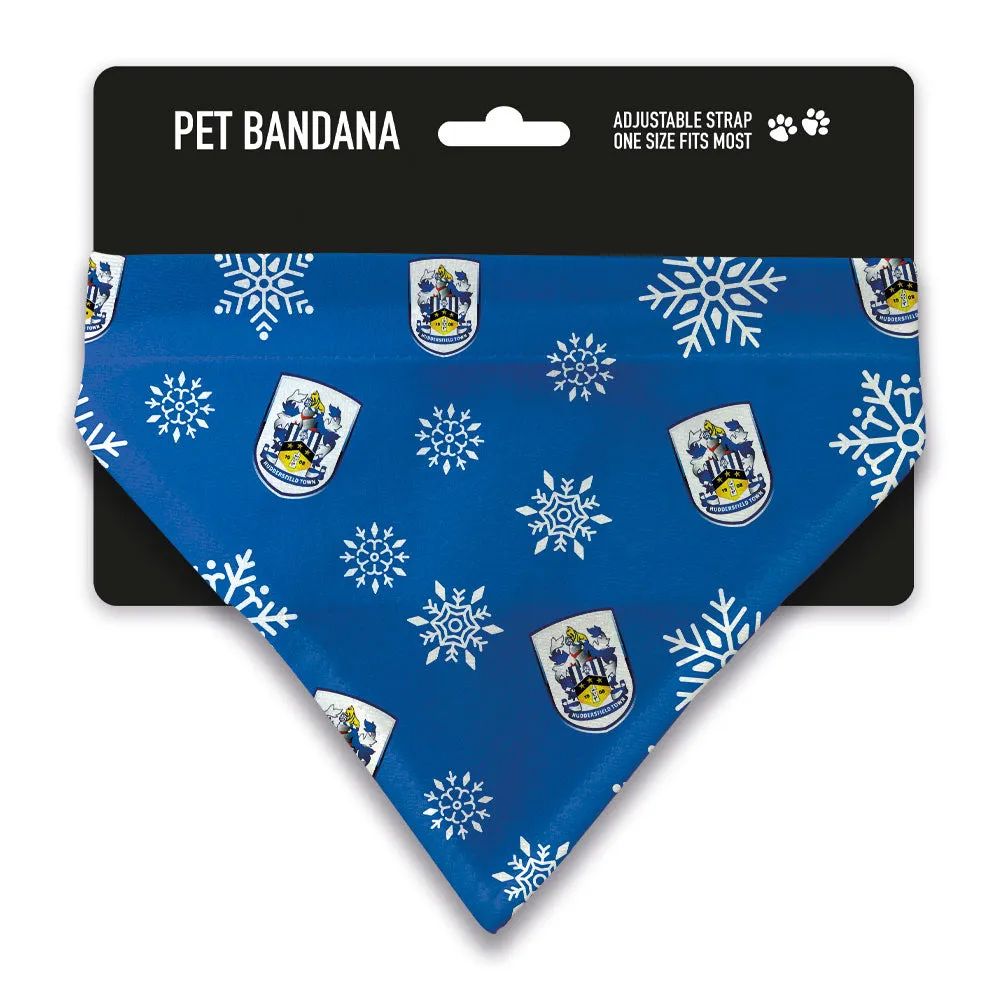 Huddersfield Town Christmas Snow Pet Bandana