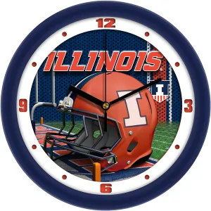 Illinois Fighting Illini Wall Clock - Football Helmet