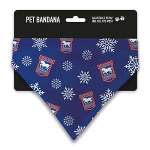 Ipswich Town Xmas Snow Pet Bandana