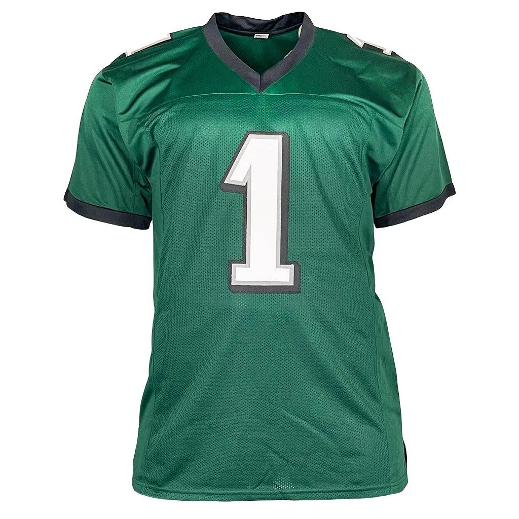 Jalen Hurts Unsigned Philadelphia Green Football Jersey