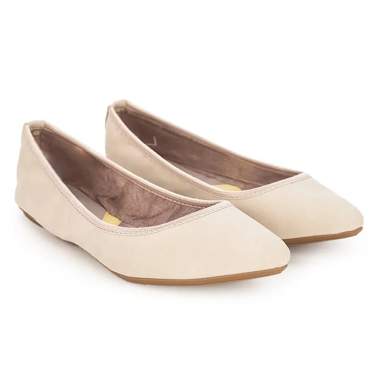 JANEY Ballet Flat Shoes - Taupe