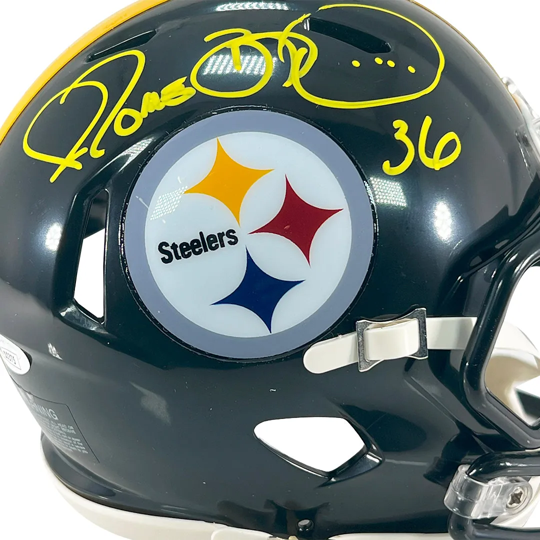 Jerome Bettis Signed Pittsburgh Steelers Speed Mini Football Helmet (JSA)