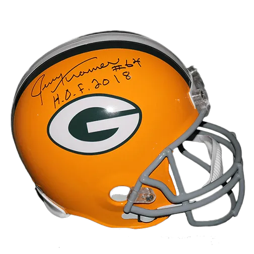 Jerry Kramer Green Bay Packers Autographed Full Size Replica Football Helmet Yellow (JSA) HOF Inscription Included