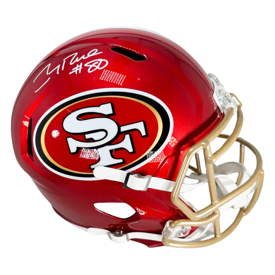 Jerry Rice Signed San Francisco 49ers Flash Speed Full-Size Replica Football Helmet (Fanatics)