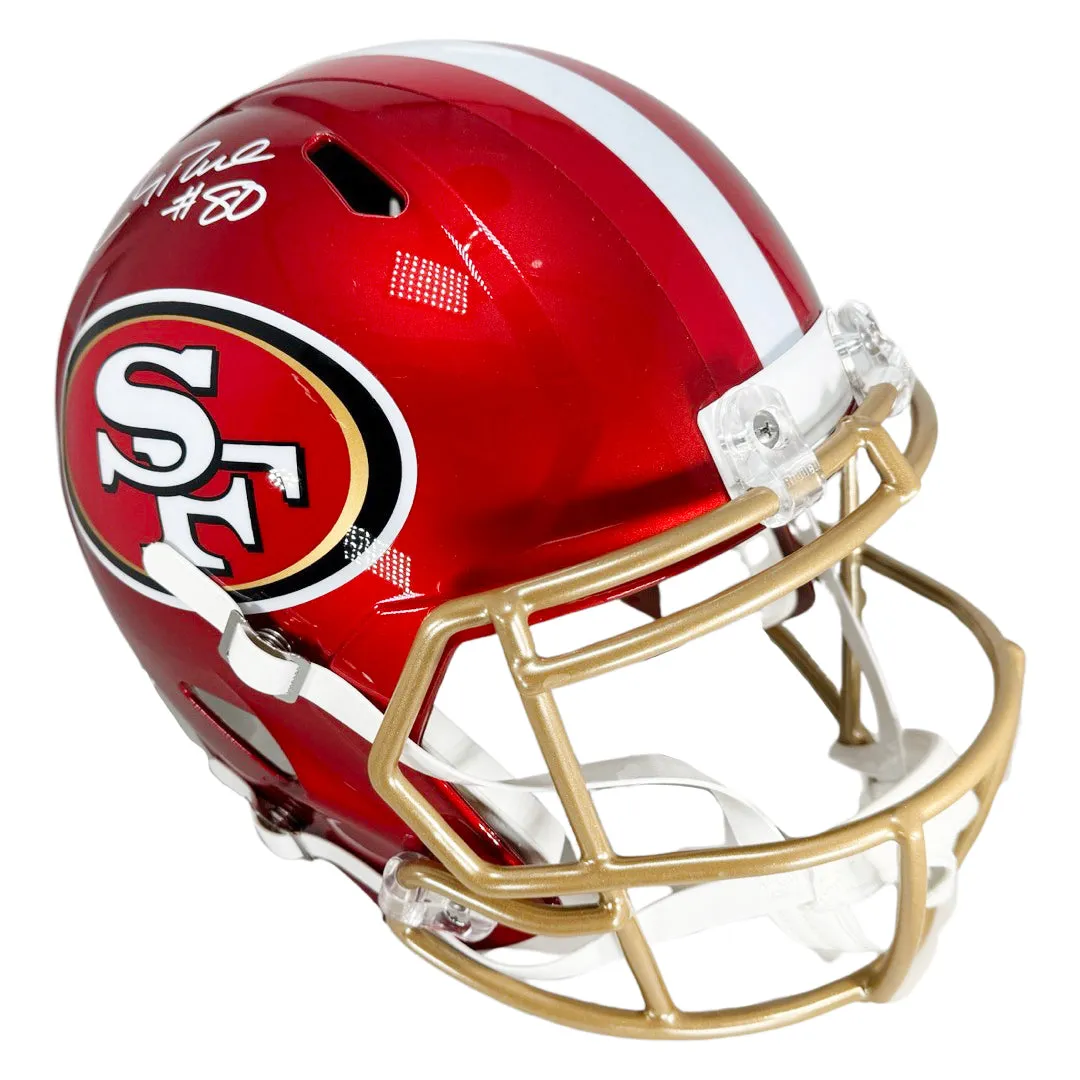 Jerry Rice Signed San Francisco 49ers Flash Speed Full-Size Replica Football Helmet (Fanatics)