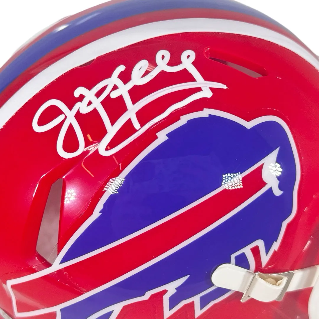 Jim Kelly Signed Buffalo Bills Throwback 87-01 Speed Mini Football Helmet (Beckett)