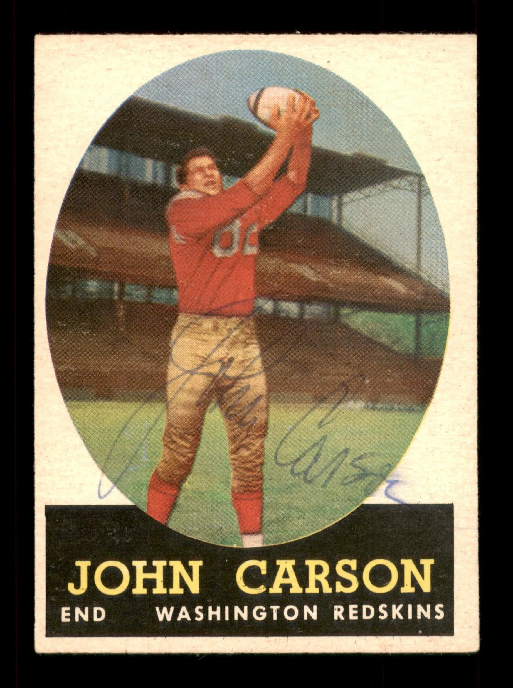 John Carson Autographed 1958 Topps Card #47 Washington SKU #198169