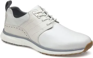 Johnston & Murphy Men's XC4 H2-Luxe Hybrid Saddle 9.5 White Croc Golf Shoes