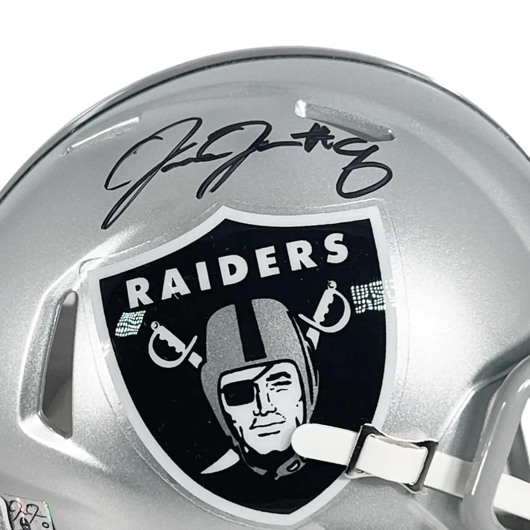 Josh Jacobs Signed Las Vegas Raiders Speed Mini Football Helmet (Beckett)