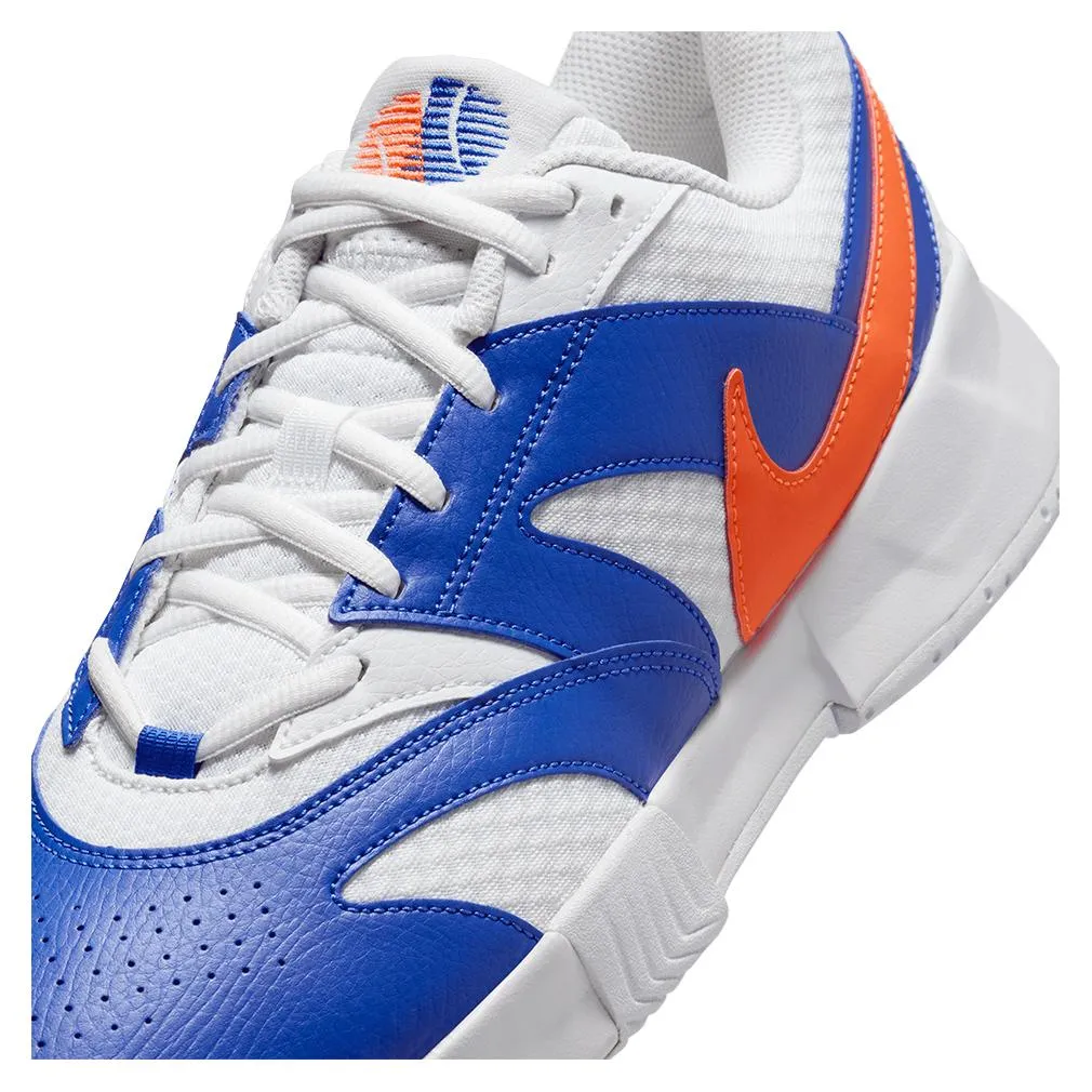 Juniors` Court Lite 4 Tennis Shoes White and Hyper Crimson