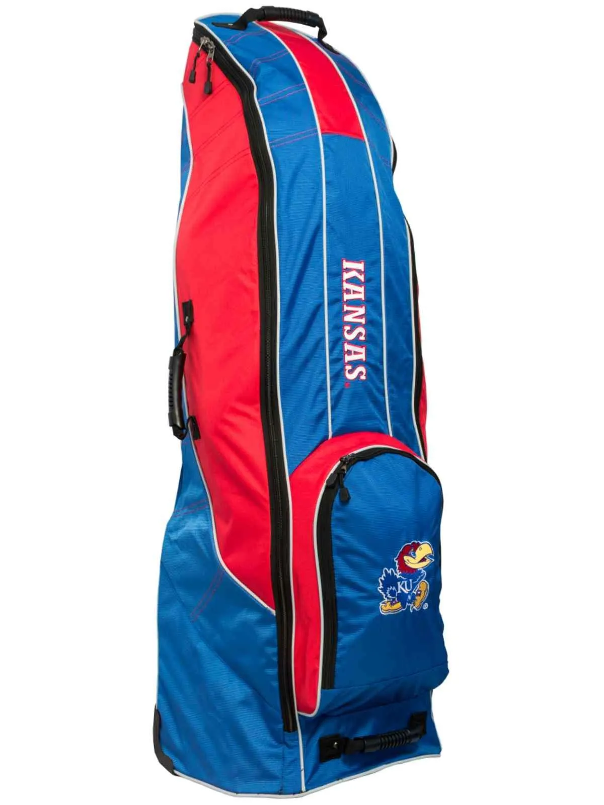 Kansas Jayhawks Team Golf Blue Golf Clubs Wheeled Luggage Travel Bag