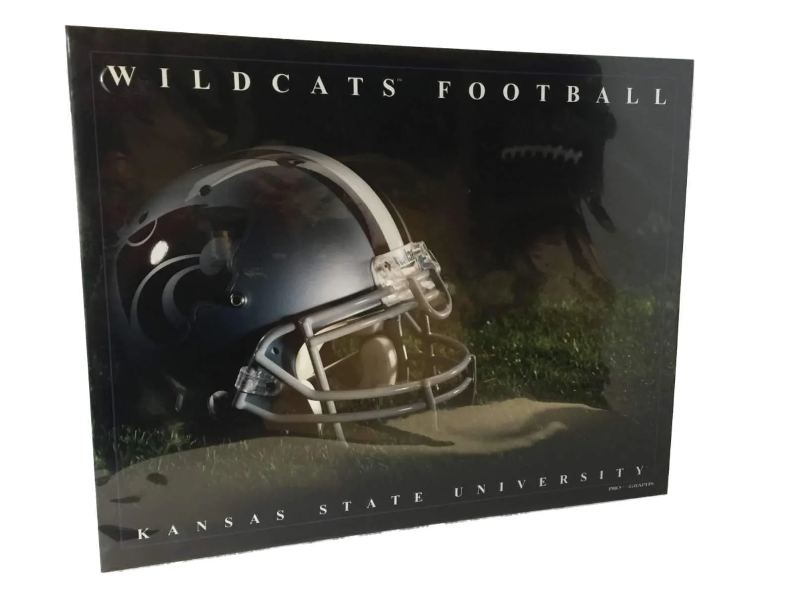 Kansas State Wildcats ProGraphs Football Helmet Ready to Frame Print 16" x 20"