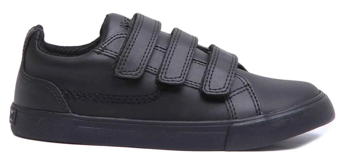 Kickers Tovni Trip Velcro In Black in Junior Size UK 12.5 - 2.5