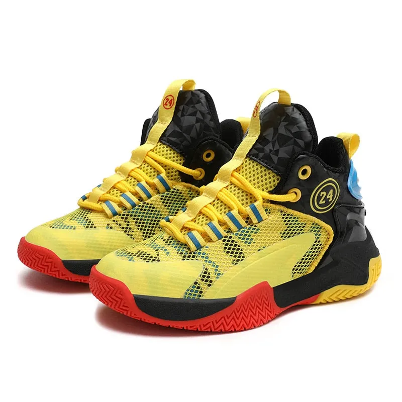 Kids Boys Basketball Shoes High Quality Top Non-Slip Kids Sneakers Girls Sneakers Outdoor Kids Tennis Shoes