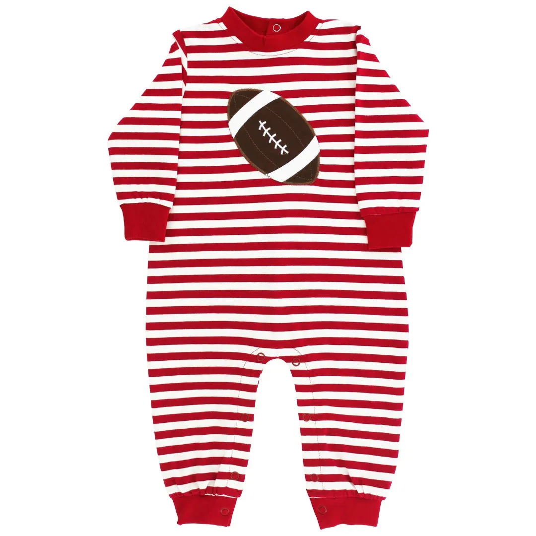 Knit Romper - Football