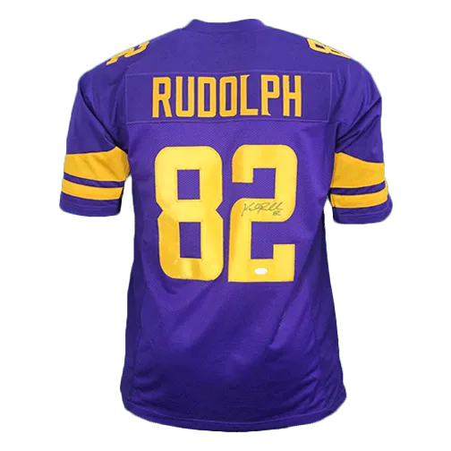 Kyle Rudolph Autographed Pro Style Football Jersey Color Rush (JSA)