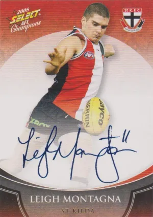 Leigh Montagna, Blue Foil Signature, 2008 Select AFL Champions