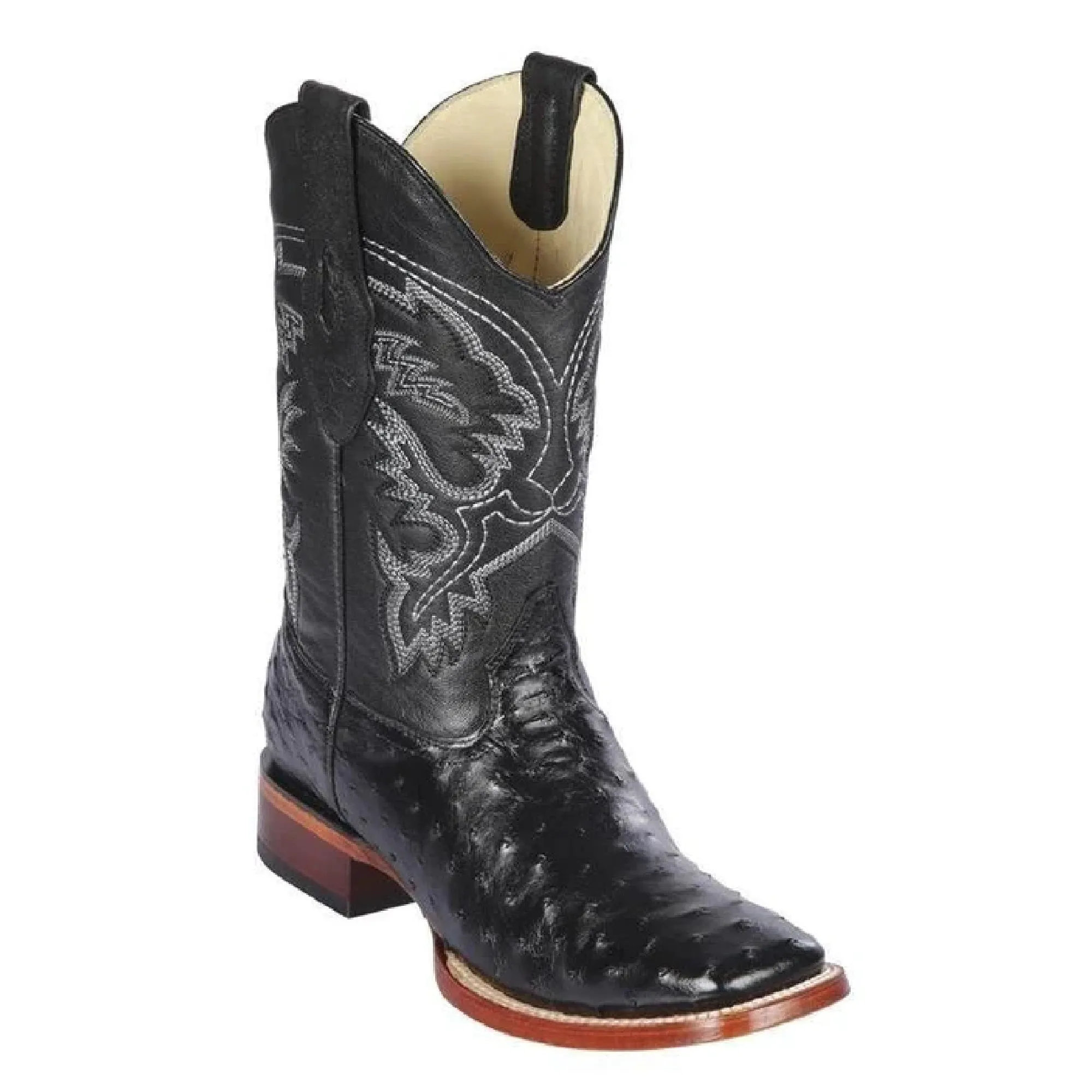 Los Altos Boots Women #322N0305 Ladies Dubai Boot W Medallon | Style Ostrich Boots | Color Black