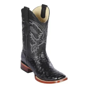 Los Altos Boots Women #322N0305 Ladies Dubai Boot W Medallon | Style Ostrich Boots | Color Black