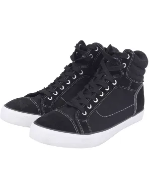 Mako Hi Top Lace Up Canvas Trainers in Jet Black - Tokyo Laundry