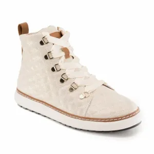 Melissa High-Top • Quilted Gold Crème Suede