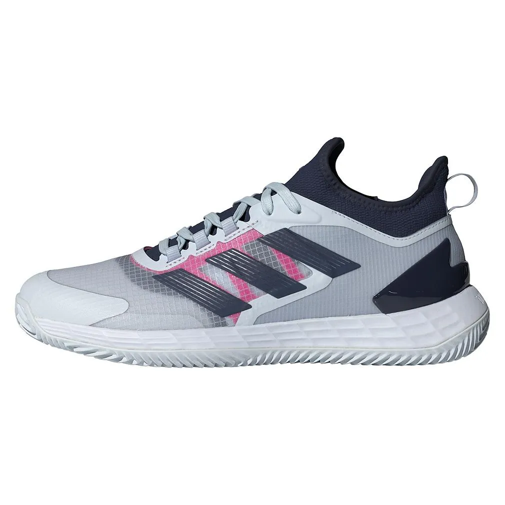 Men's Adizero Ubersonic 4.1 Clay Tennis Shoes Dark Blue and Team Shock Pink 2