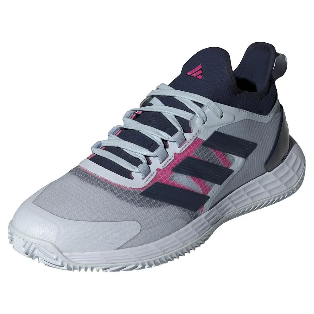 Men's Adizero Ubersonic 4.1 Clay Tennis Shoes Dark Blue and Team Shock Pink 2