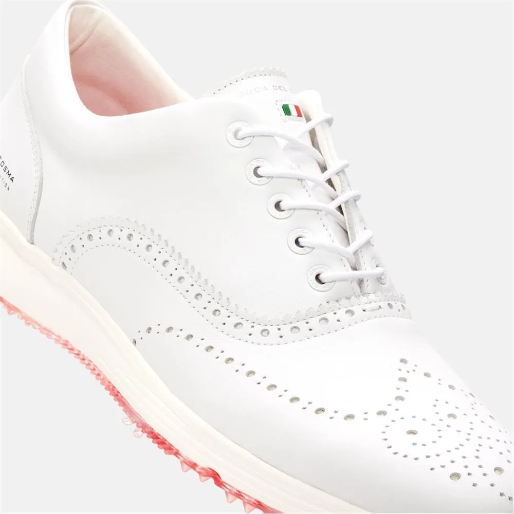 Men's Bernardo Pro Spike White Golf Shoes